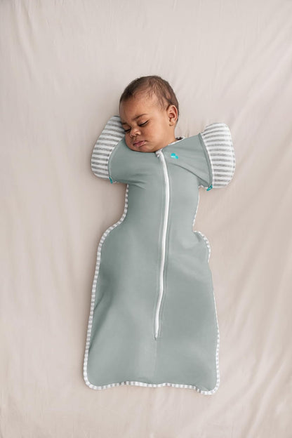 Love To Dream™ Saco de Transição Swaddle UP™, Grande (8–11,5 kg) – Verde Oliva Escuro | Ajuste Perfeito com Abas Removíveis | 1.0 Tog | Ideal para Primavera e Verão (20–24 °C) | Algodão Lavável à Máquina e Zíper Duplo
