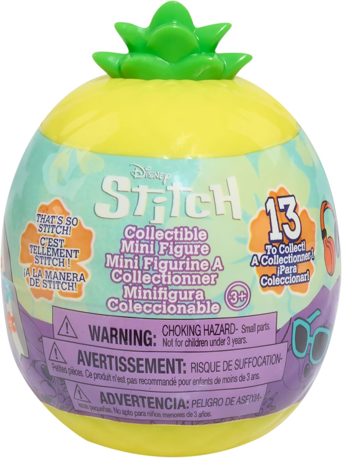 Just Play Disney Bonecos Colecionáveis Stitch That’s So Stitch - Série 2, Figura Misteriosa de 5 cm, Cápsula Surpresa, Brinquedo Infantil para Crianças a partir de 3 Anos