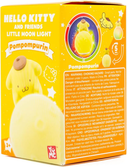 YuMe Hello Kitty & Friends Little Moon Light – Abajur Pompompurin para Crianças a partir de 3 Anos | 11cm | Colecionável Kawaii para o Quarto de Crianças ou Fãs | Presente Oficial da Sanrio