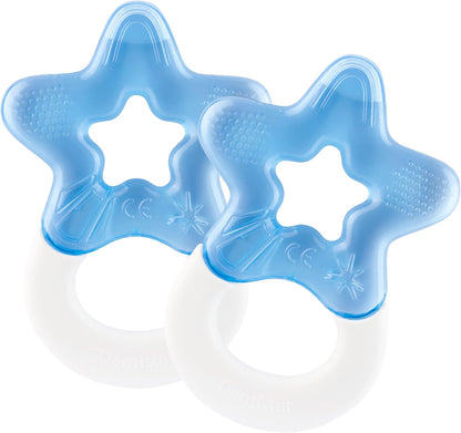 Dentistar Cool Teething Star Teething Baby Toy para bebês de 3 meses ou mais, anel de dentição de silicone macio para dente