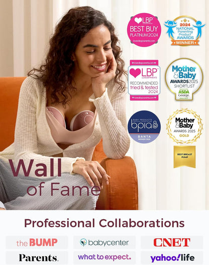 Momcozy Bomba de amamentação mãos livres Mobile Flow | Versão M9 atualizada, controle elétrico e por aplicativo, múltiplos modos personalizados e 15 níveis, bomba de amamentação portátil, 24 mm (vermelho aconchegante, pacote com 2 unidades)