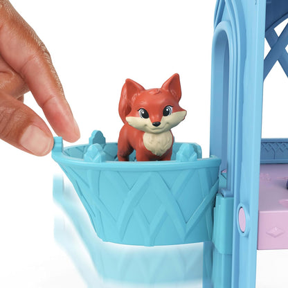 Mattel Conjunto de Brinquedo e Mini Boneca Disney Frozen Elsa e Animais de Inverno | 10 Áreas de Brincadeira, 3 Figuras de Animais e 8 Acessórios, Linha Storytime Stackers, Inspirado nos Animais de Arendelle de Disney Frozen, JFG28
