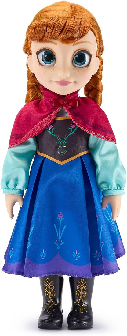 Disney Boneca Oficial Anna da Store com Escova de Cabelo de Brinquedo, Frozen, 40,5 cm / 16 pol., Coleção Once Upon a Story, Idade 3+