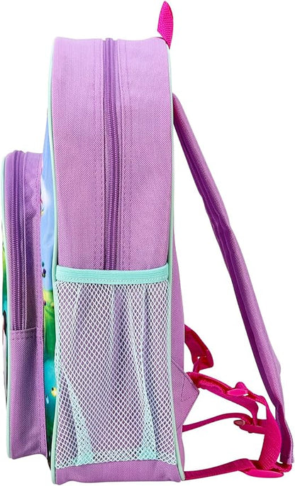 Gabby's Dollhouse Mochila infantil premium para escola, viagem e para meninos e meninas, com bolso lateral em tela e bolso frontal com zíper.