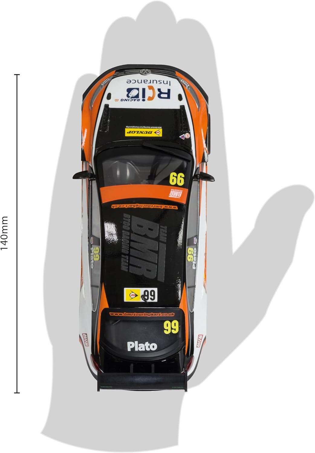 Scalextric C3737 VW BTCC Volkswagen Passat-Jason Plato, Brands Hatch 2015" Carro