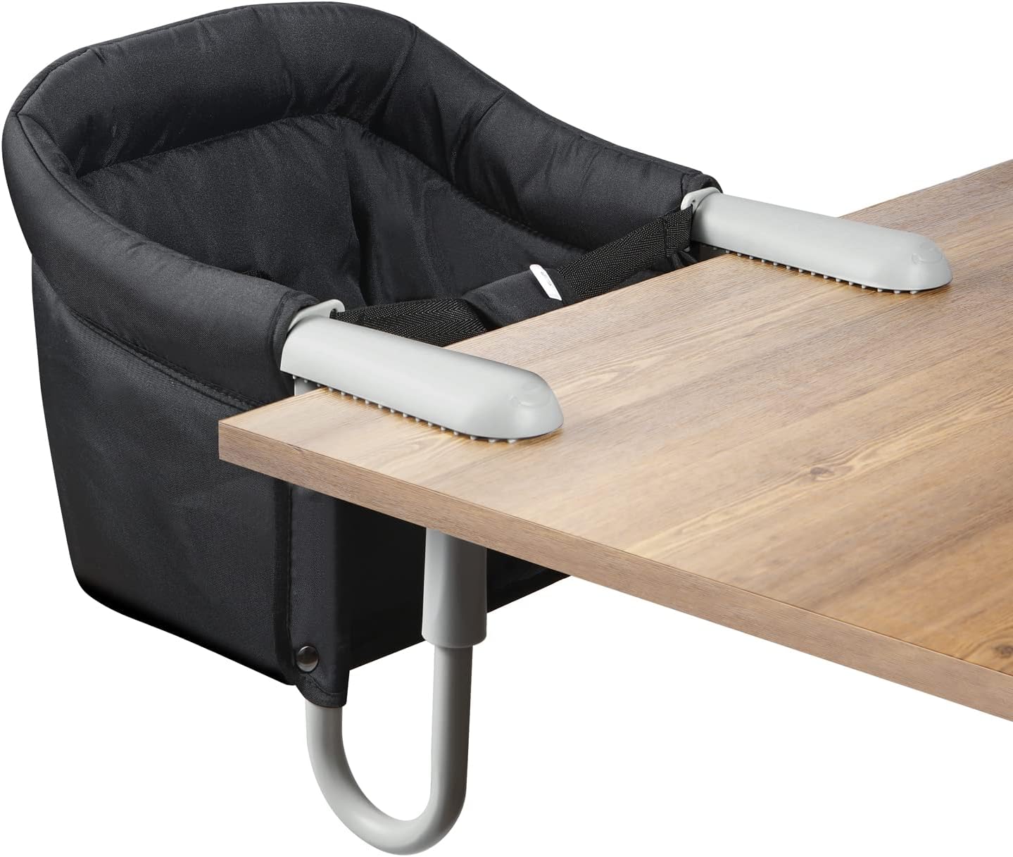 PandaEar Cadeira de alimentação infantil com gancho para mesa, preta.