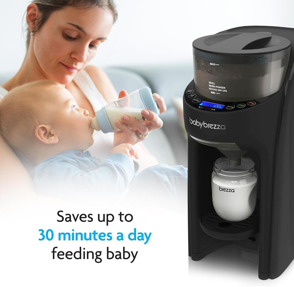 Baby Brezza – Formula Pro Advanced, Preparador Automático de Mamadeiras e Dispensador de Fórmula, Máquina de Preparação de Mamadeiras, Inclui Funil, Destinatário de Reposição e Tampa, Conjunto na Cor Preta