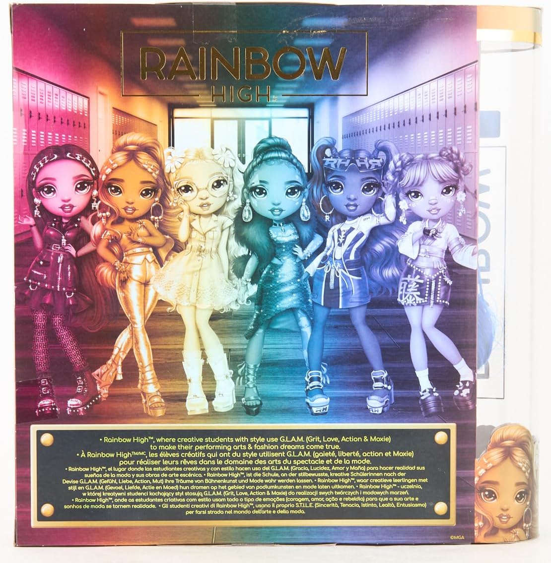 Rainbow High 578321 Coco Vanderbalt, Boneca Fashion com 2 Conjuntos de Roupas de Grife Combináveis e Acessórios, Azul Cobalto, Para Crianças de 6 a 12 Anos e Colecionadores