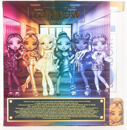 Rainbow High 578321 Coco Vanderbalt, Boneca Fashion com 2 Conjuntos de Roupas de Grife Combináveis e Acessórios, Azul Cobalto, Para Crianças de 6 a 12 Anos e Colecionadores