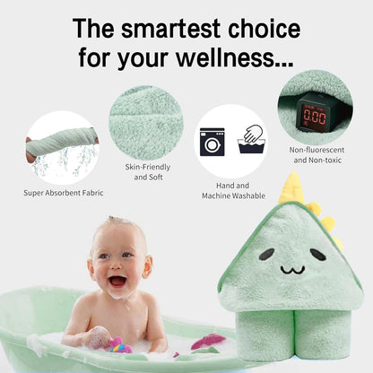 HiABsee Toalhas de bebê com capuz Toalhas de bebê ultra macias com capuz para recém-nascidos, toalha de banho de bebê com design animal exclusivo para meninos e meninas, dinossauro