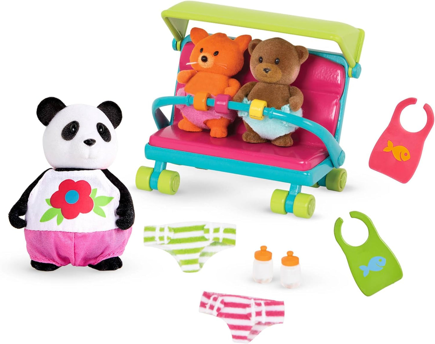 Li'l Woodzeez WZ6702Z Pla Variety Li'l Woodzeez - Conjunto de 20 peças para sala de aula e playground com móveis e acessórios escolares - brinquedos em miniatura e conjuntos de jogos para crianças de 3 anos ou mais, multicolorido, M