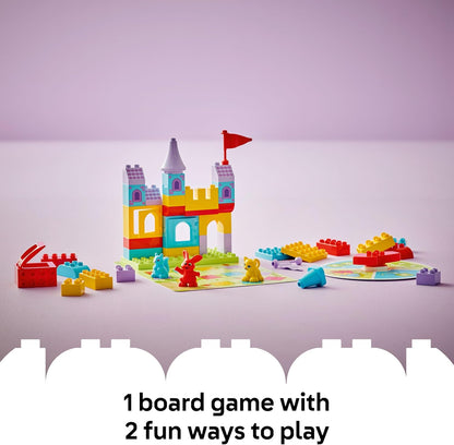 LEGO DUPLO Jogo de Castelo de Hopsy Brinquedo Educativo para Habilidades Motoras para Crianças, incluindo 3 Figuras de Animais, um Castelo de Brinquedo e um Jogo, um Spinner Presente de Aniversário para Meninas e Meninos de 3+ Anos 10450