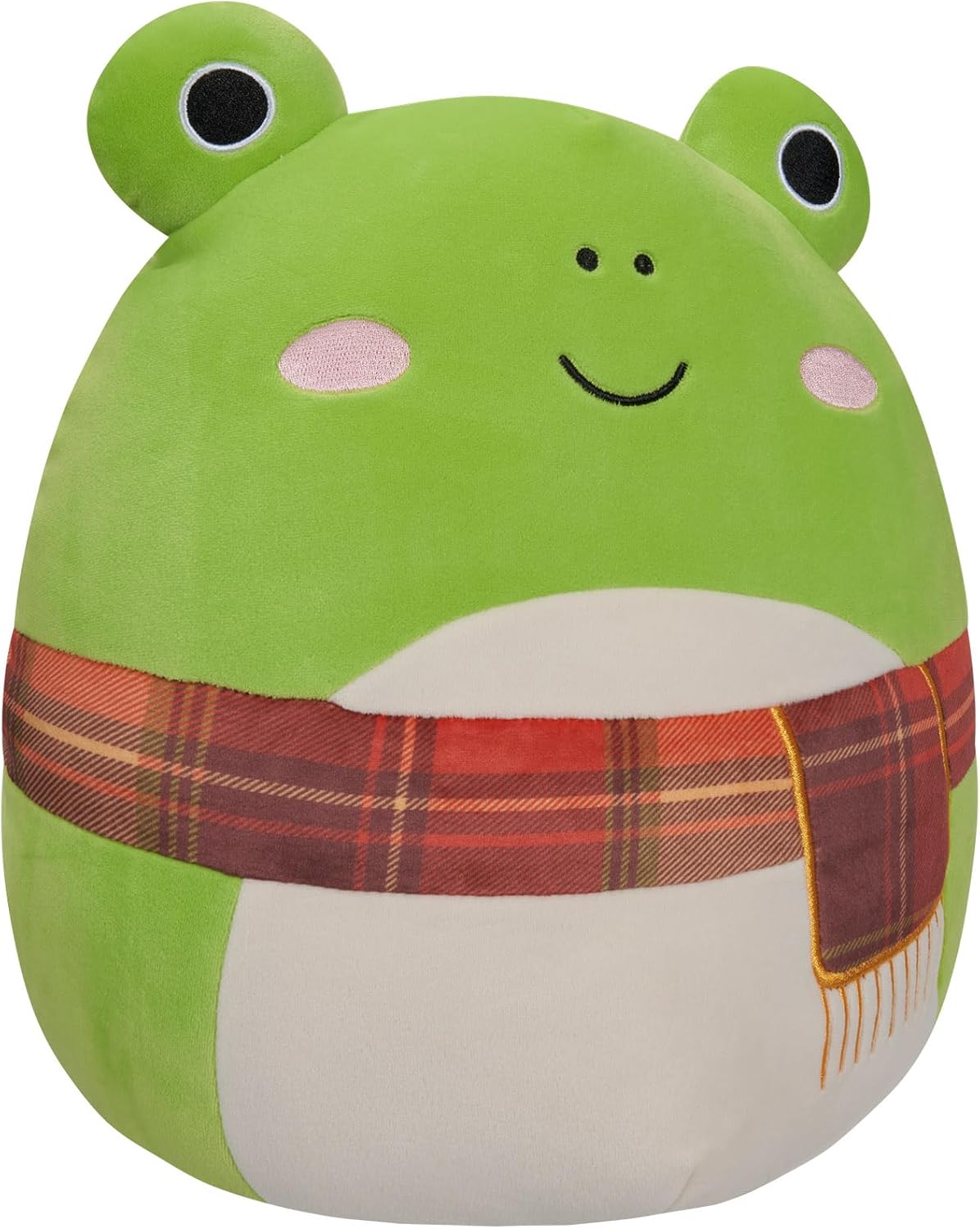 Squishmallows SQCR04581 Wendy - Sapo Verde com Lenço Xadrez 12"