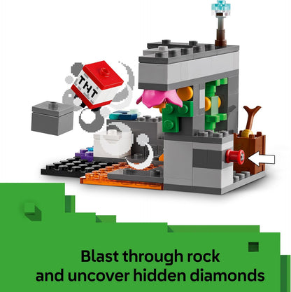 LEGO Minecraft The Warden Encounter - Brinquedo de construção com minifigura do Silent Ranger e figura de monstro articulada - Função TNT para Rockfall - Presente colecionável para meninos de 7 anos ou mais e fãs de jogos - 21274