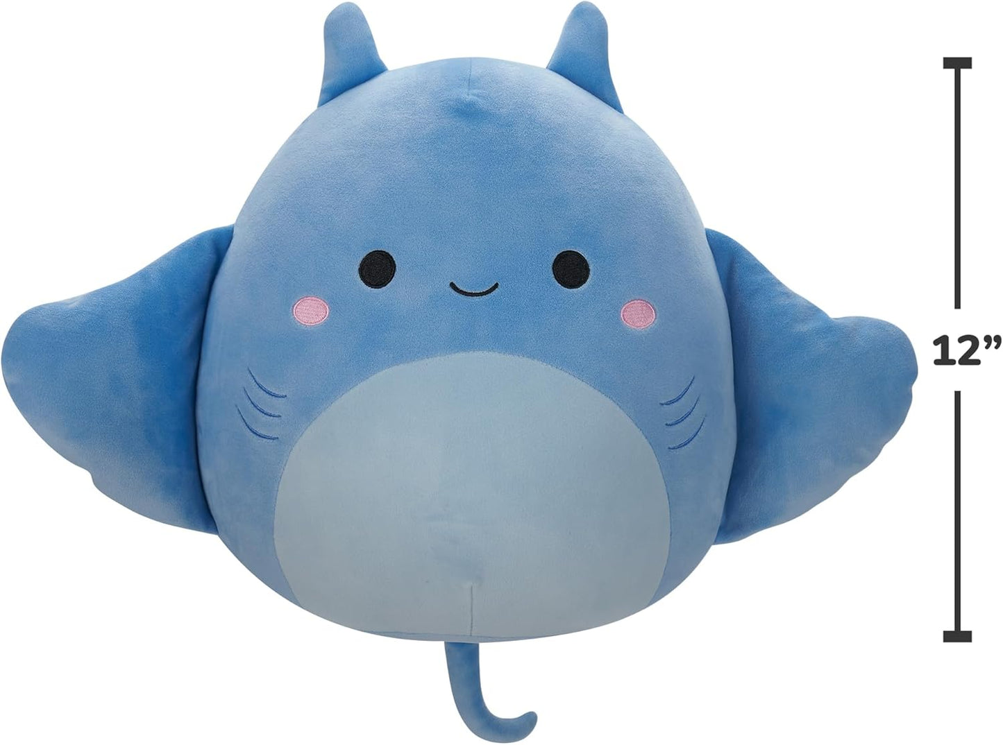 Squishmallows SQCR05429 Mantarraya azul de 12 pulgadas de lujo, multicolor