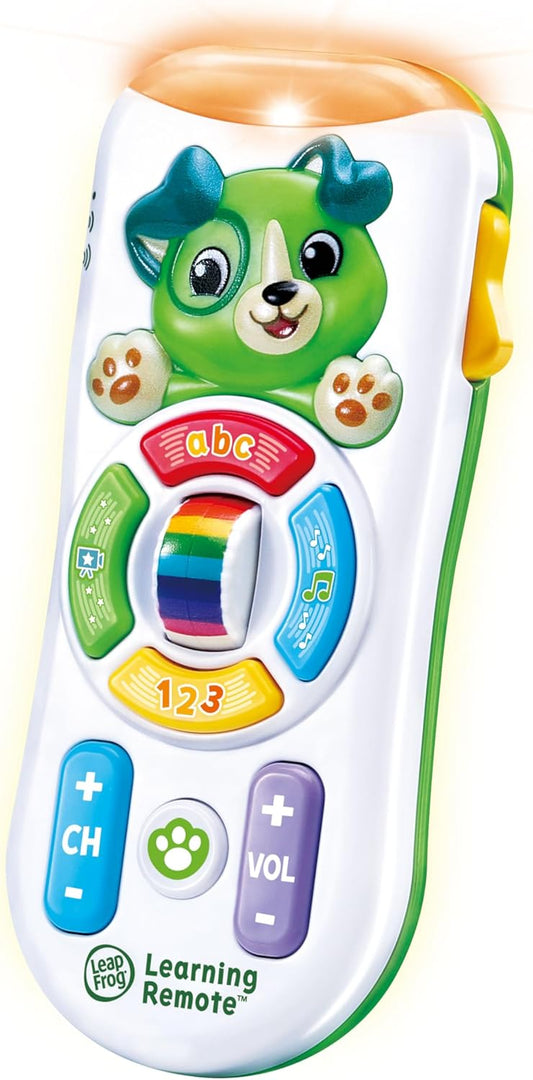 Leapfrog Channel Fun Learning Remote, brinquedo musical para bebês com cores, ABC, contagem, formas e música, brinquedo de aprendizagem interativo para bebês de 6, 12, 18, 24 meses +, versão em inglês