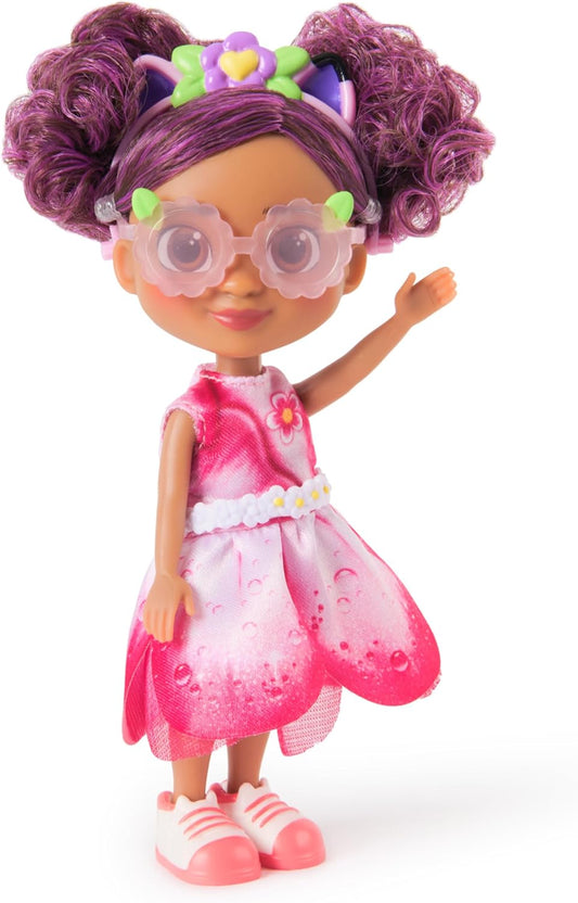Gabby's Dollhouse: Boneca Gabby do filme Garden com tiara de orelhas de gato removíveis, óculos de sol e roupinhas. Brinquedo infantil para meninas e meninos a partir de 3 anos.