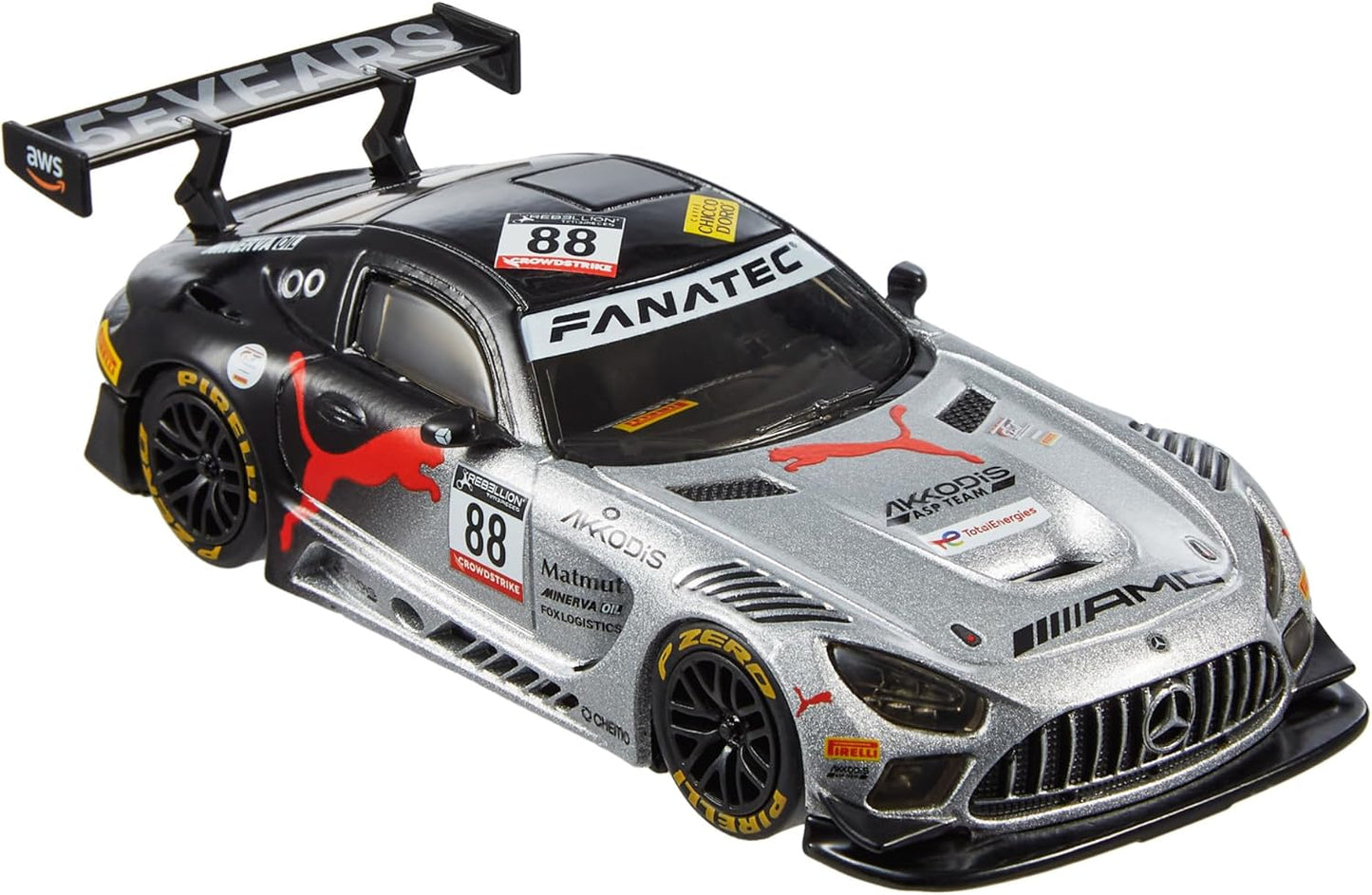 Hot Wheels Premium Mercedes-AMG GT3, Réplicas Oficiais Licenciadas para Colecionadores Adultos, Pneus Real Riders, Carroceria e Chassi em Metal, HMD44