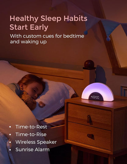 Momcozy Máquina de som para bebês DreamSync Tech™, luz noturna, controle por aplicativo, instrutor de sono para bebês, criador de rotinas, máquina de ruído branco com 34 sons suaves