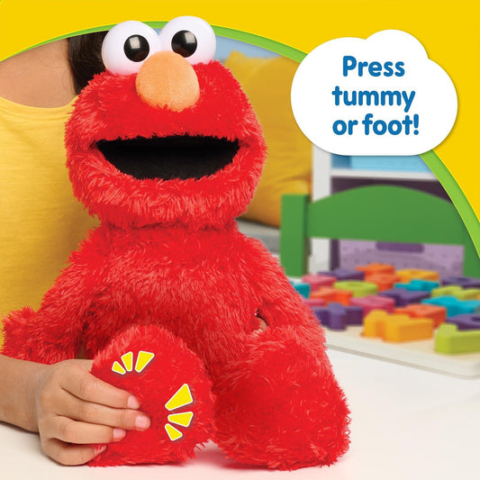 Sesame Street Pelúcia Elmo que Faz Cócegas – Boneco interativo de 34 cm que ri, dá risadinhas e se mexe – Macio e abraçável – Para crianças a partir de 18 meses