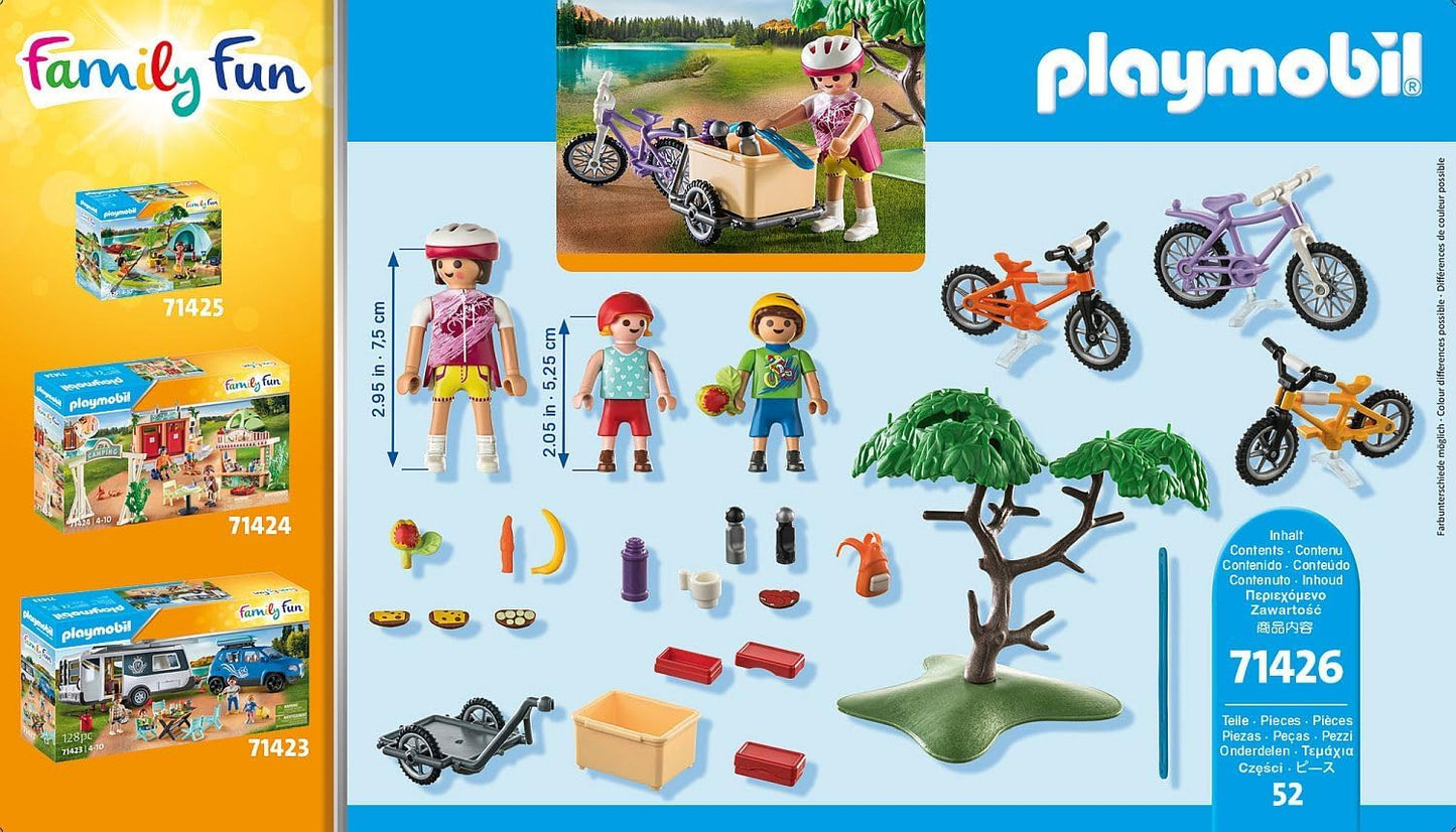 Playmobil 71426 Passeio de mountain bike divertido para toda a família, brinquedo ao ar livre e dramatização imaginativa, conjuntos adequados para crianças de 4 anos ou mais