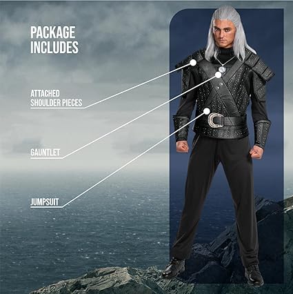 DISGUISE Fantasia oficial de The Witcher Geralt de Rivia, fantasias de Halloween para adultos tamanho L