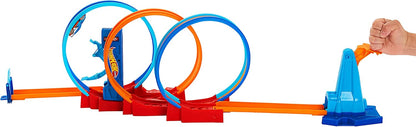 Hot Wheels Pista Ultra Hots com Triplo Loop, 3 Loops e 1 Carrinho em Escala 1:64 Incluso. Conecta-se a outros conjuntos Hot Wheels e é dobrável para facilitar o armazenamento. Brinquedo Infantil, 4+ Anos, HPX93