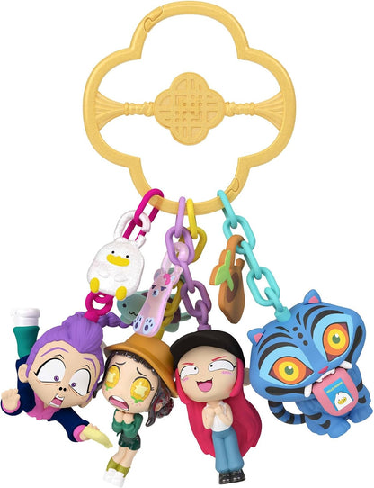 Mattel KPop Demon Hunters, Hello Friend Mini Reveal | Miniaturas colecionáveis de 1,5 polegada (aprox. 3,8 cm) com função de chaveiro – HUNTR/X, Saja Boys, Derpy e outros – Inclui pingente e acessórios – JRN57