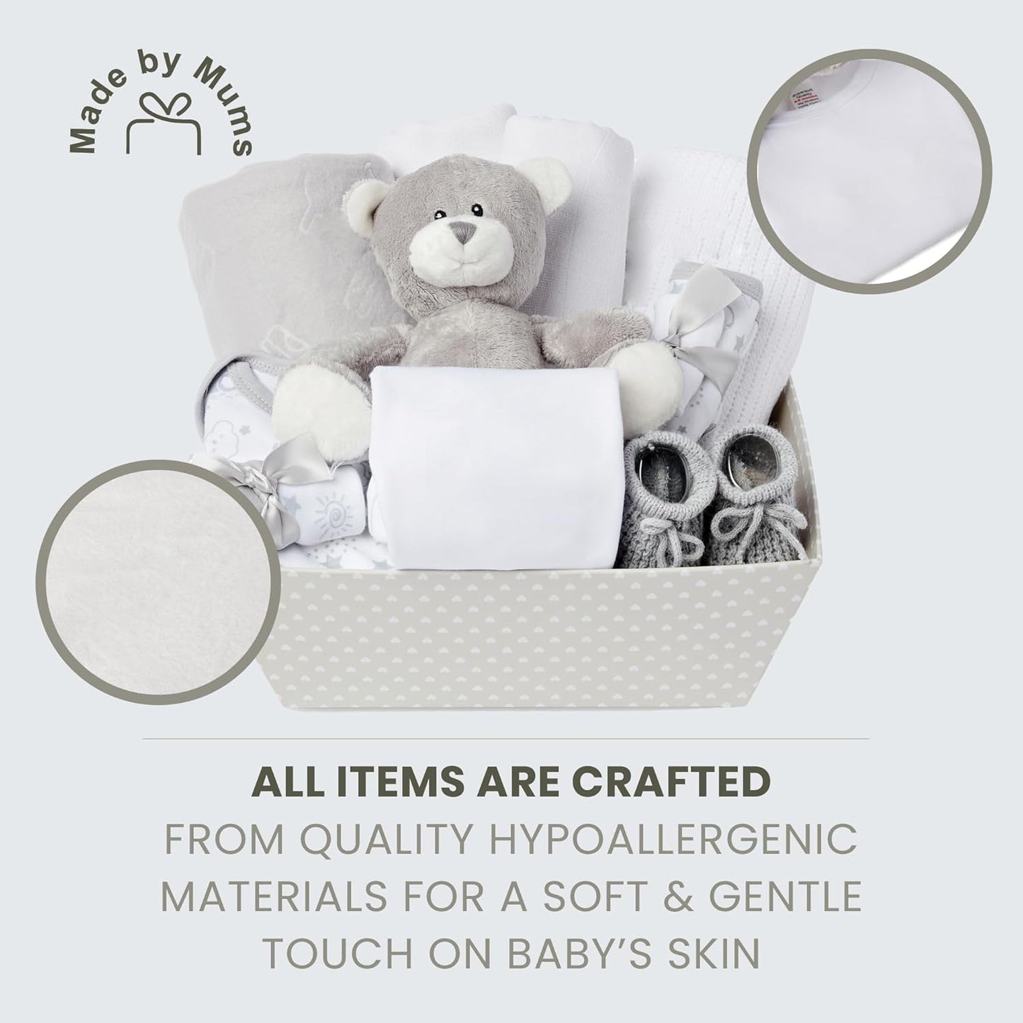 Conjunto de presentes para bebês meninos - 12 itens essenciais para recém-nascidos - Presentes ideais para chá de bebê para meninos, Baby Box Shop Conjunto de presentes personalizados para bebês meninos - 12 presentes