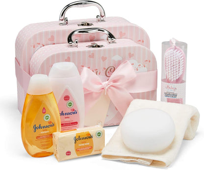 Cesta de presente para bebê recém-nascido - Caixas de lembrança embaladas à mão, urso de pelúcia macio, presente para bebê recém-nascido