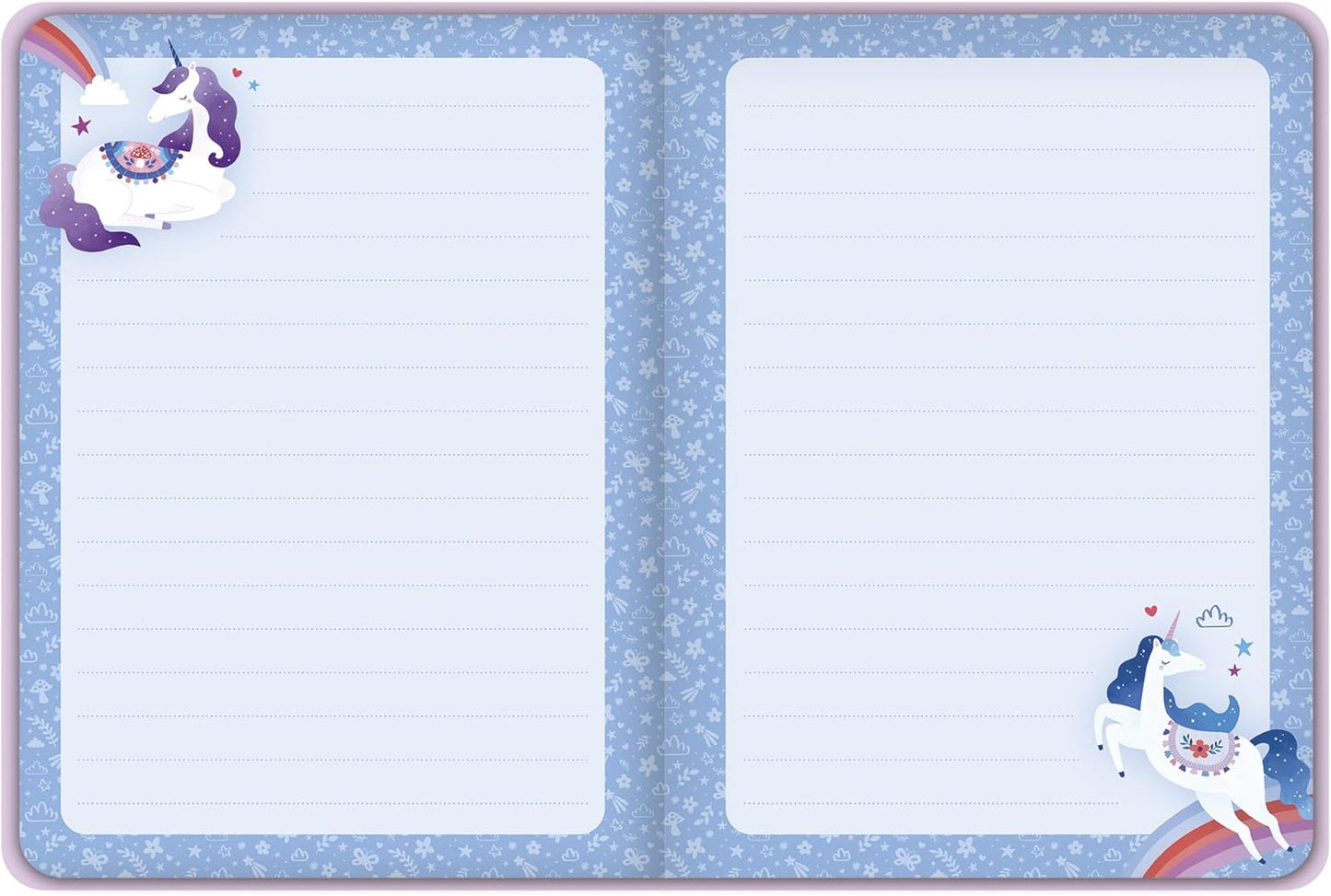 Janod - Caderno com Elástico - 144 Páginas - Tema Unicórnio - Formato A5 - Papelaria - Papelaria Unicórnio Presente para Meninas - 6 Anos ou Mais - J08932