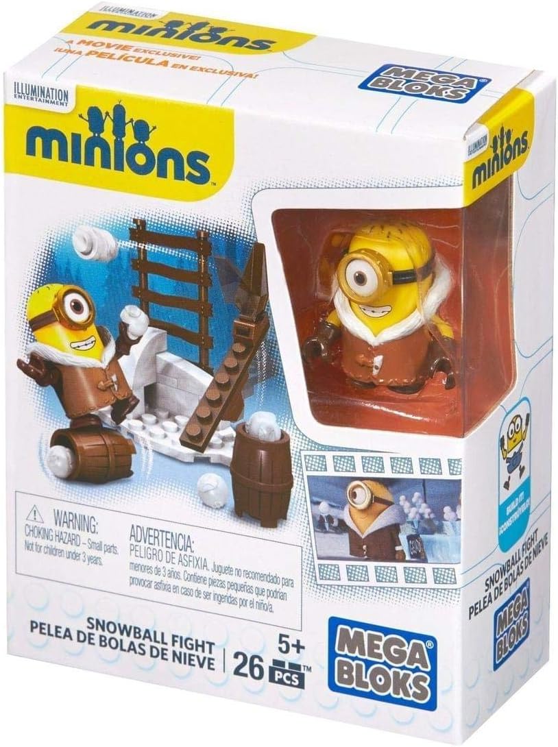 Mega Brands Minions – Batalha de Bolas de Neve, Conjunto de Montagem (Mattel CNF48)
