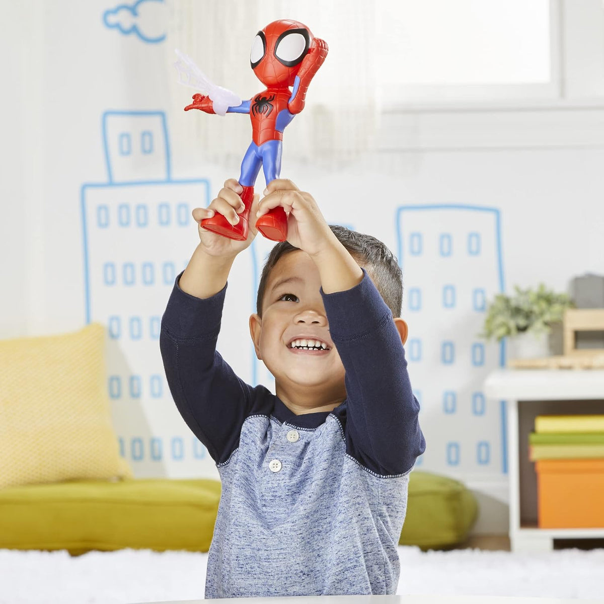Marvel Figura de Ação Spidey e Sua Equipe Espetacular – Spidey em Tamanho Gigante (22,5 cm) – Brinquedo de Super-Herói Pré-Escolar para Crianças a Partir de 3 Anos