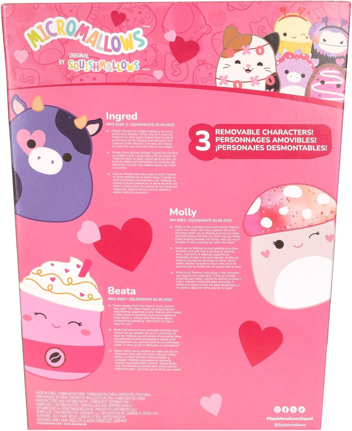 Squishmallows Buquê de micromallows Original para o Dia dos Namorados