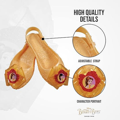 DISGUISE Zapatos Oficiales Disney Belle para Niña, Vestido de Princesa para Niña Talla 11/12