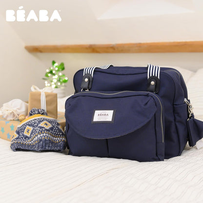 BÉABA - Genève II - Bolsa para Troca de Fraldas - Bolsa para Fraldas para Bebês e Recém-nascidos - Grande capacidade - Trocador - Bolsa isotérmica para lancheira - Sistema de fixação para carrinho