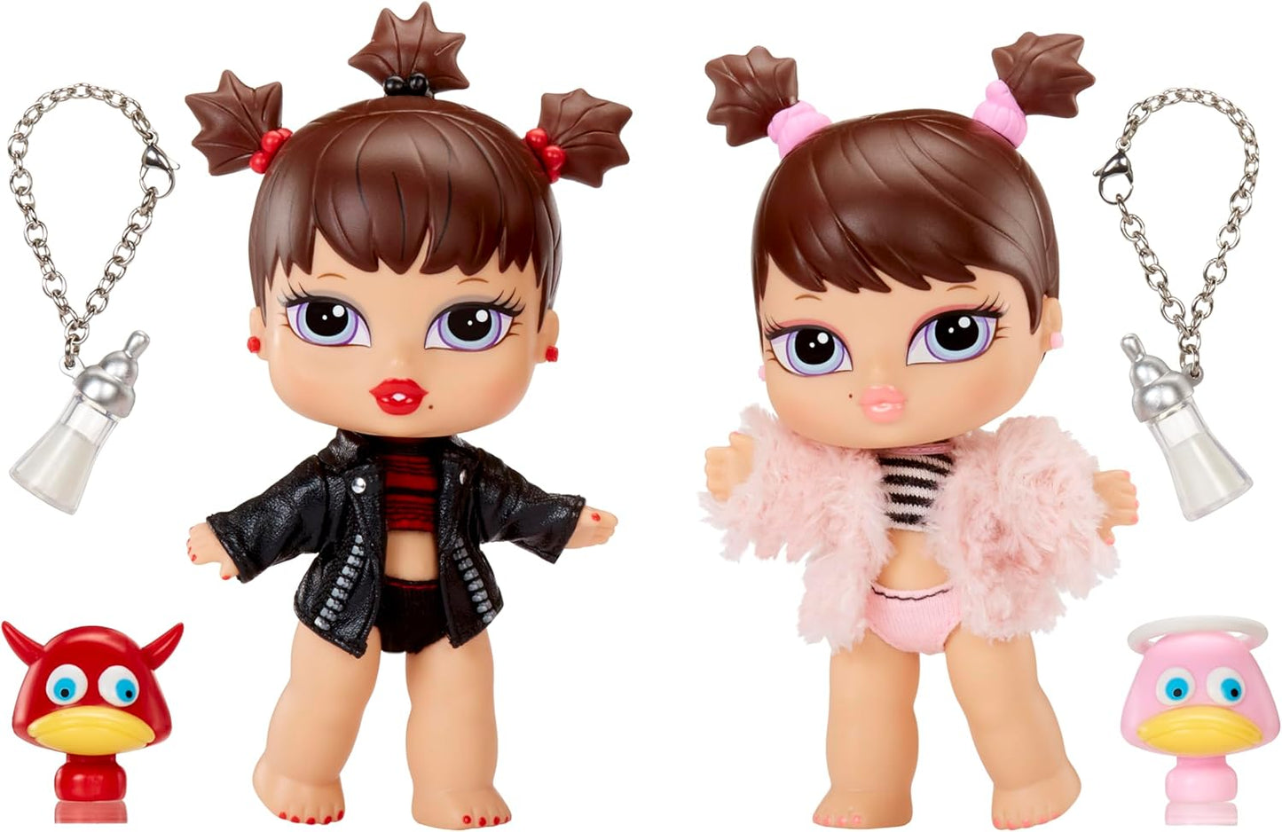 Bratz Bonecas Babyz Twiins Phoebe e Roxxi - Pacote com 2 bonecas colecionáveis com bichinhos de estimação, bonecas fofas com roupas estilosas - Brinquedo infantil - Ótimo para crianças a partir de 6 anos