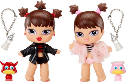 Bratz Bonecas Babyz Twiins Phoebe e Roxxi - Pacote com 2 bonecas colecionáveis com bichinhos de estimação, bonecas fofas com roupas estilosas - Brinquedo infantil - Ótimo para crianças a partir de 6 anos