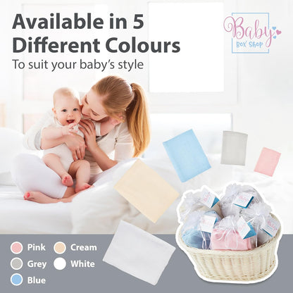 Baby Box Shop - Paninhos de musselina para bebês meninos, 100% algodão macio, para usar como capa de amamentação, paninhos de mão e paninhos de arroto, itens essenciais para bebês recém-nascidos