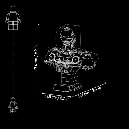 LEGO Busto do Doutor Destino da LEGO Marvel (76345) | Conjunto para adultos, modelo para exibição, inclui minifigura e placa de identificação, item de decoração para prateleiras ou ambientes, ideia de presente com o tema Vingadores, 379 peças