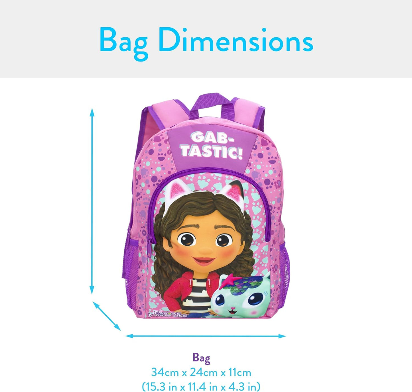 Gabby’s Dollhouse Mochila | Mochila Escolar Feminina | Mochila Feminina Mercat | Produto Oficial