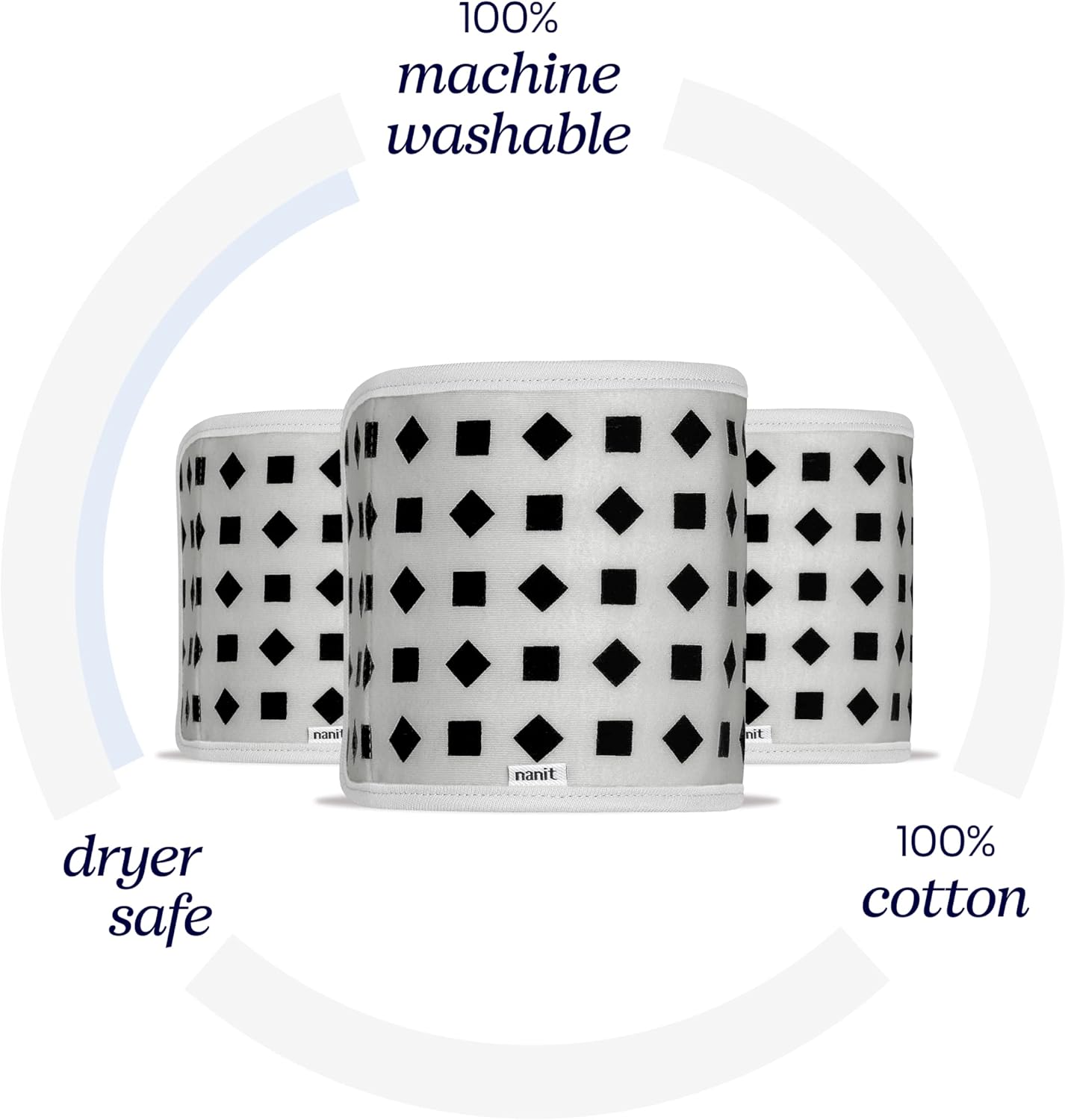 Nanit Kit Inicial de Roupa Respiratória - Envoltório e Faixa Respiratória 100% Algodão, Compatível com o Monitor de Bebê Pro para Rastreamento de Movimentos, Tamanho Pequeno, Cinza Claro