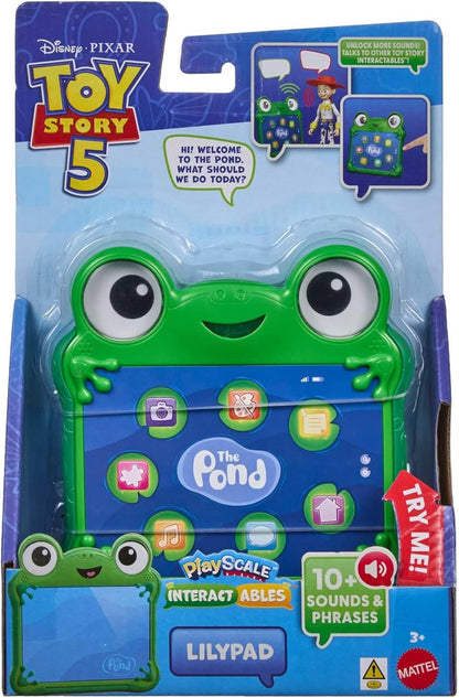 Figura interativa Toy Story 5 da Mattel Disney e Pixar, Lilypad, escala de 15 cm, com frases do filme e diálogos com outros personagens da linha, JKV28