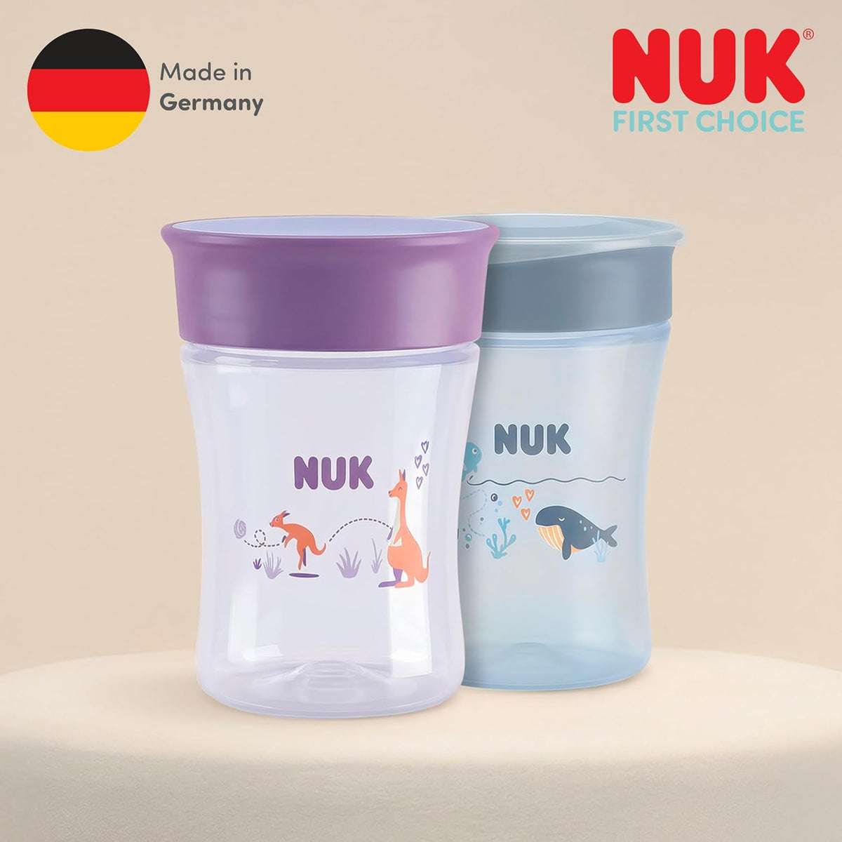 NUK Copo de Treinamento Magic Cup | 8+ meses | 230 ml | Borda 360° antivazamento | Copo para crianças pequenas | Disney Minnie Mouse | 1 unidade