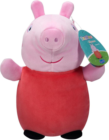 SQUISHMALLOWS SQPP00004 Peluche oficial de Peppa Pig, tamaño mediano, ultra suave, 10 pulgadas, M, rosa