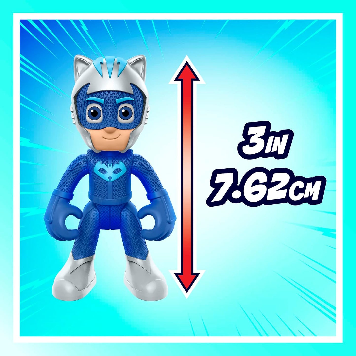 PJ Masks Conjunto Power Heroes PJ Power Q com Carro e Boneco, Brinquedos para Meninos e Meninas