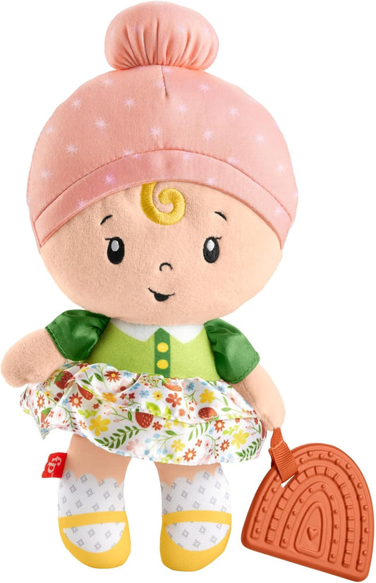 Brinquedo sensorial para bebês Fisher-Price: boneca de pelúcia com sino para bebês a partir de 6 meses. Vendido separadamente. HXK44