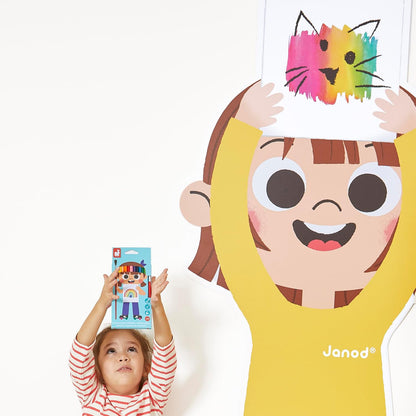 Janod - Conjunto de 10 lápis de gel aquarela - Sistema de torção para manter as mãos limpas - Giz aquarela - Brilhante, Janod - Conjunto de 12 lápis de aquarela + 1 pincel incluído - Mina macia e resistente - Desenhe