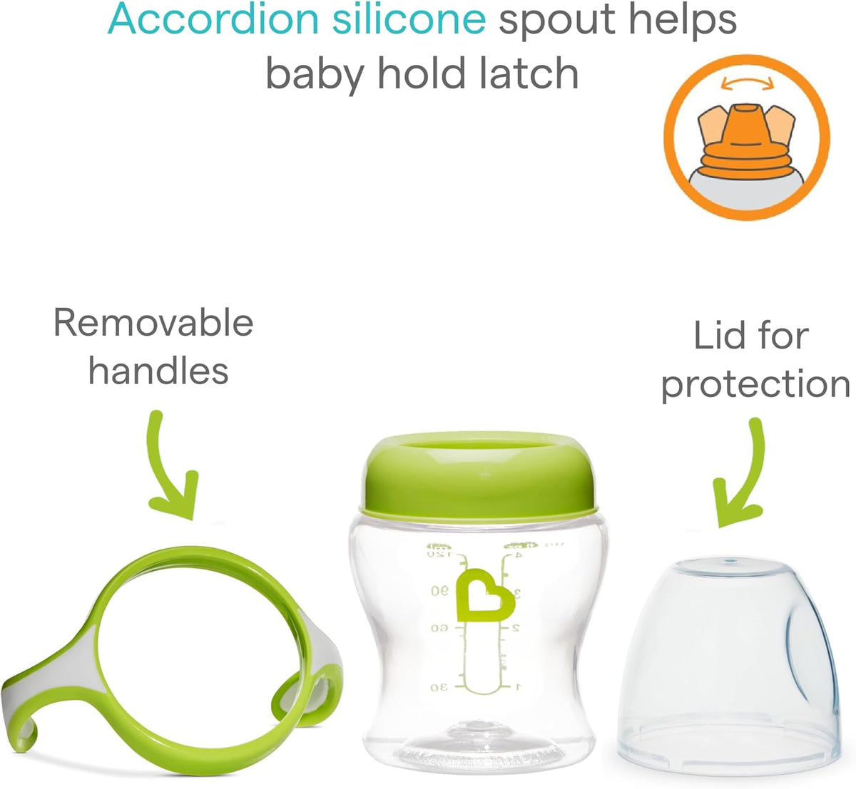 Munchkin Kit com 2 Copos de Transição Suave para Bebês | Garrafa Transparente | 118 ml | Azul/Verde