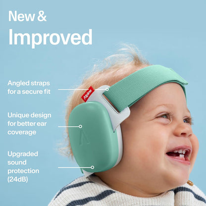 Alpine Protetores auriculares Muffy Baby Comfort para bebês e crianças pequenas - Certificados CE e UKCA - Faixa de cabeça exclusiva para ajuste seguro e confortável - Ajustável em vários níveis,